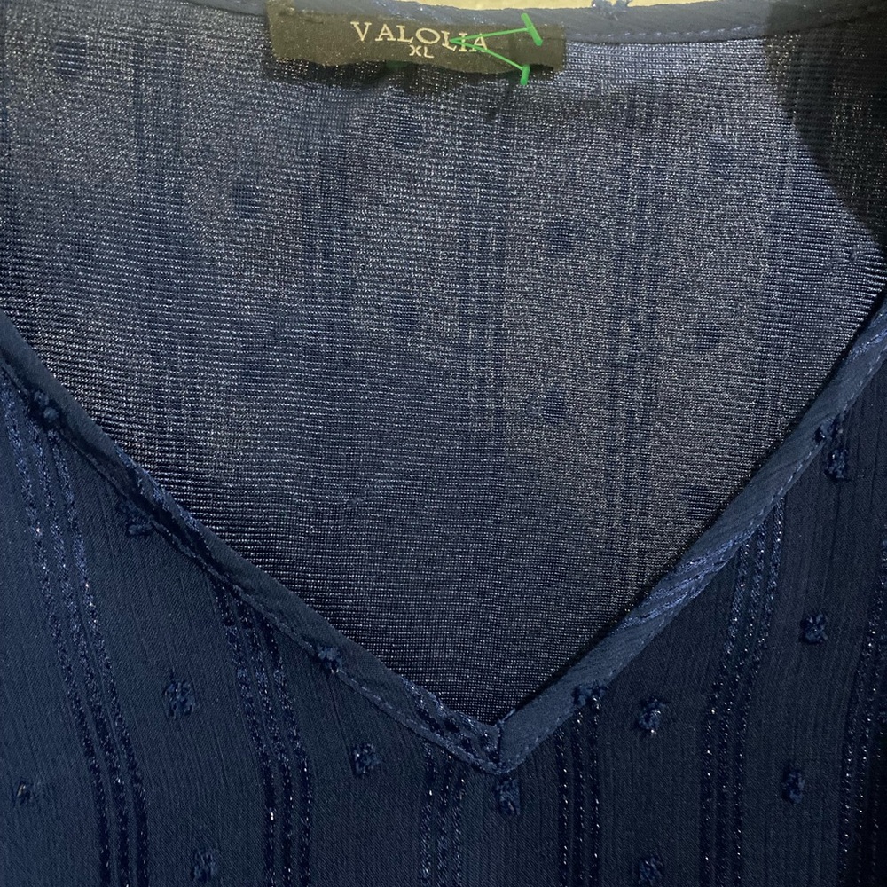 VALOLIA brand Chic Navy Blue Women's Blouse - Picture 4 of 5